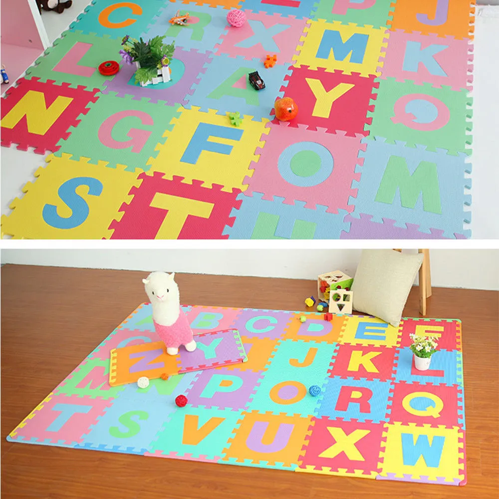 Kids Foam Play – 36 Pièces De Puzzle En Mousse EVA – Lettres Et Chiffres – Tapis De Sol éducatif Pour Filles Et Garçons Dès 1 An