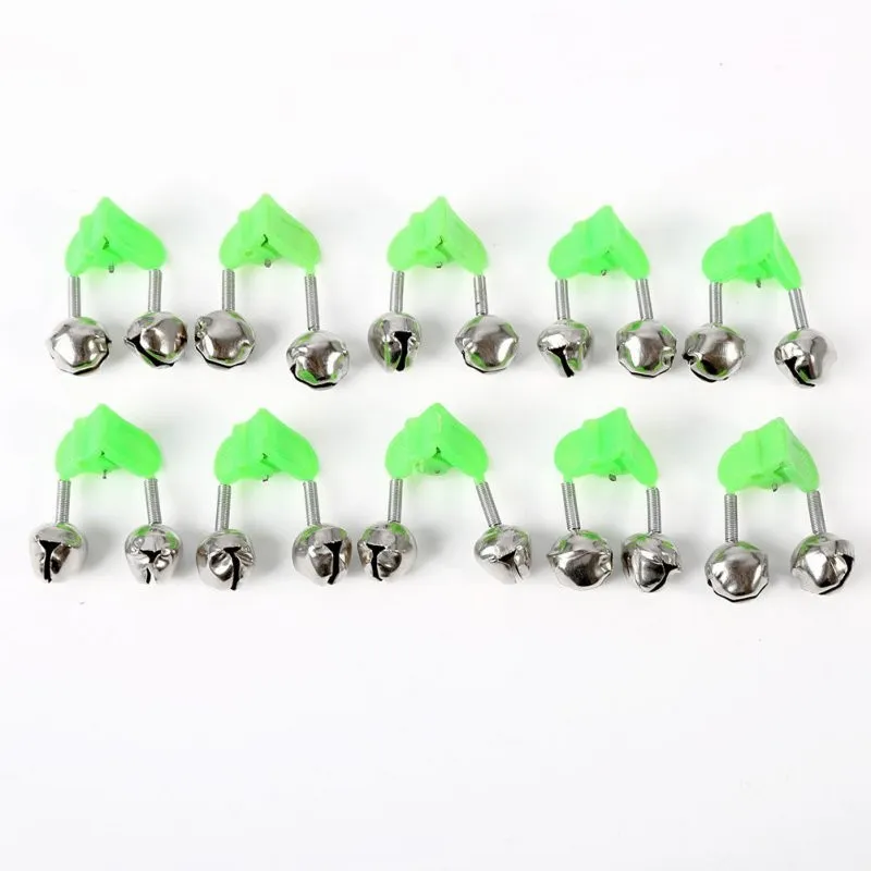 Green ABS Fishing Bite Alarms Clip Bells For Rods, Rod Clamps, And
