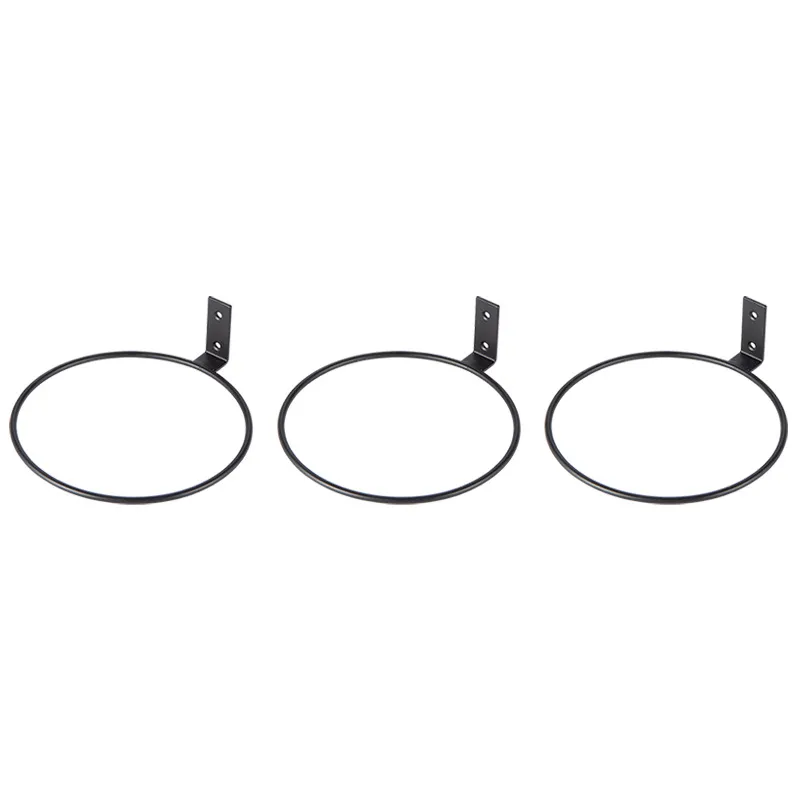 Black Metal Wall Mounted Flower Pot Rings Set Of 3, Collapsible Wall  Mounted Planters Hooks For 8 Inch Plant Hangers From Igetvape, $18.1