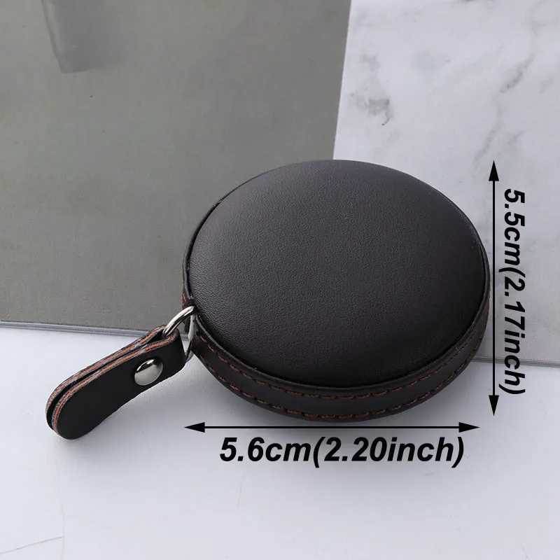 Wholesale Portable PU Leather Mini Mini Retractable Tape Measure