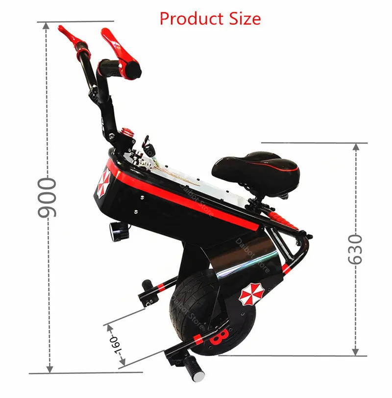 Electric Scooter 60V 800W One Wheel Self Balancing Scooters 10 Inch With Seat Portable Electric Unicycle One For Youth (5)