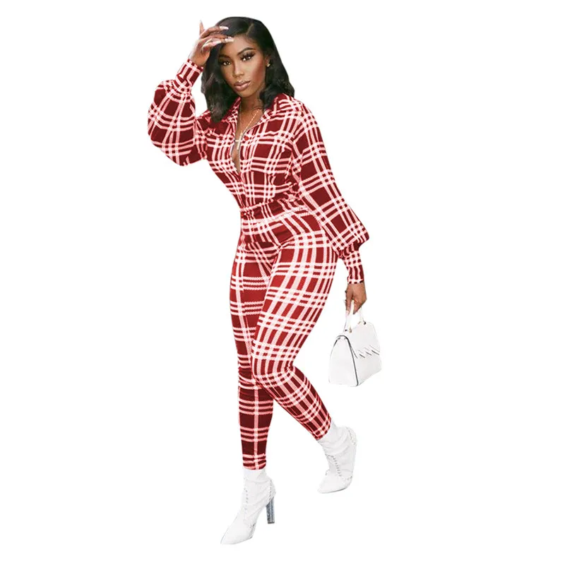 Plaid deals jumpsuit womens
