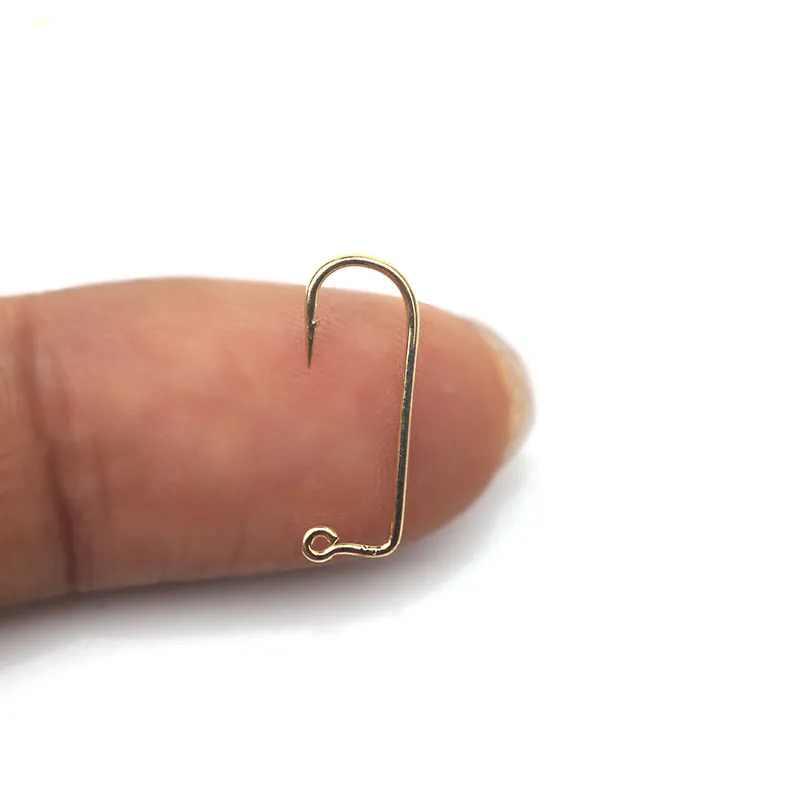 High Carbon Steel Small Fish Hooks Gold Color, 90 Degree Aberdeen