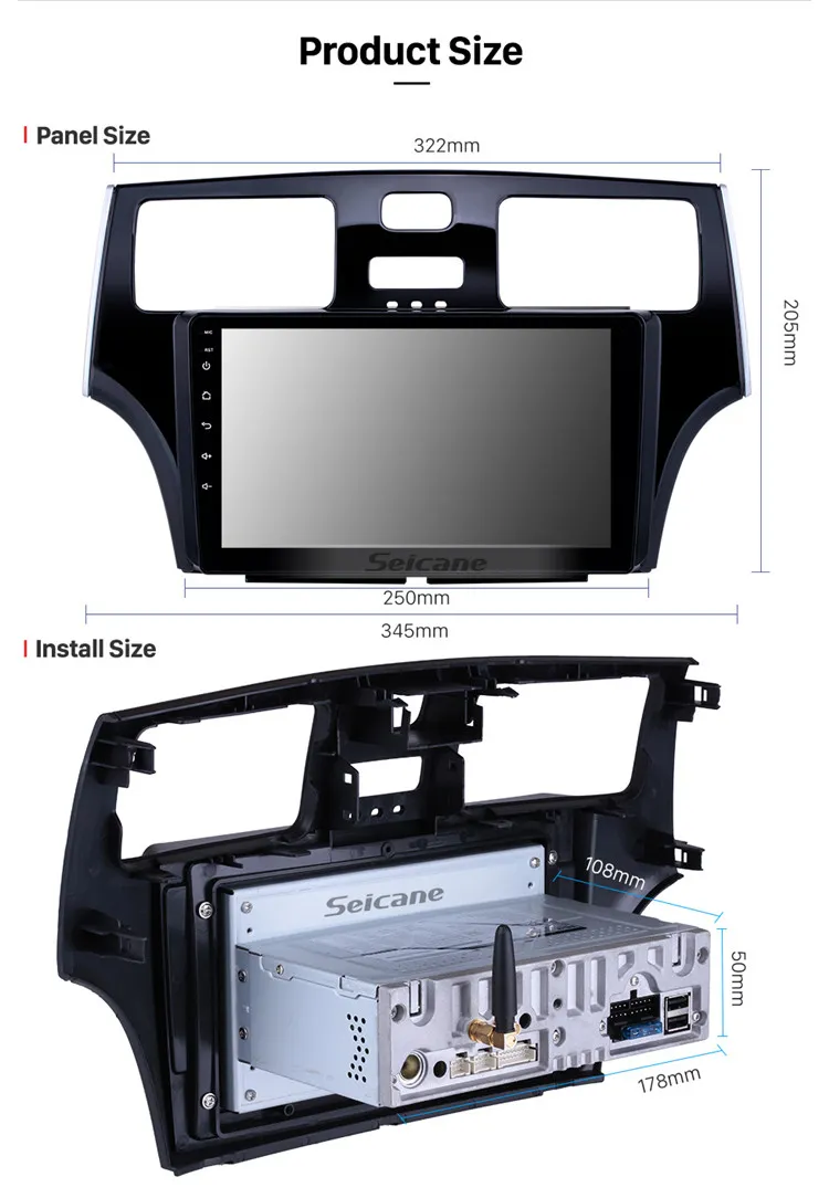 9 inch Android 9.0 HD Touchscreen Radio for 2001-2005 Lexus ES300 with Bluetooth USB WIFI support SWC 1080P SWC DVR