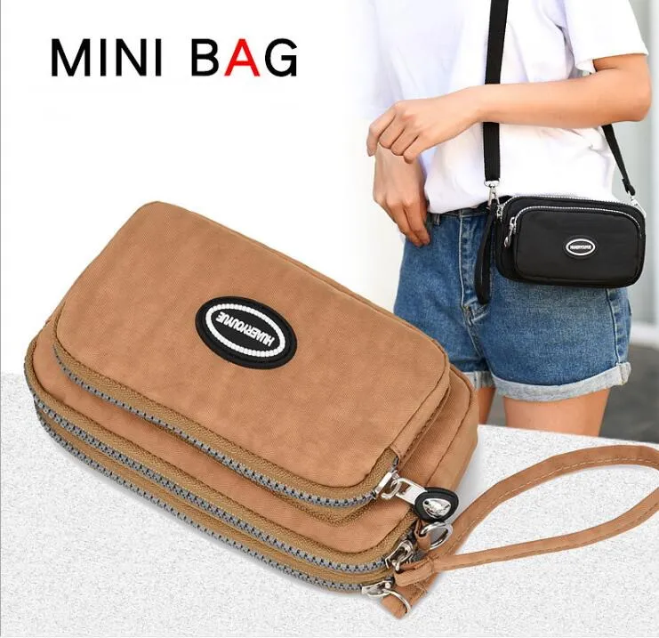 Hbp 2pcs hig kaliteli naylon küçük kadın çantalar lettert tasarımcı kadınlar elçi çantaları bayanlar flep omuz crossbody çanta cüzdan çanta