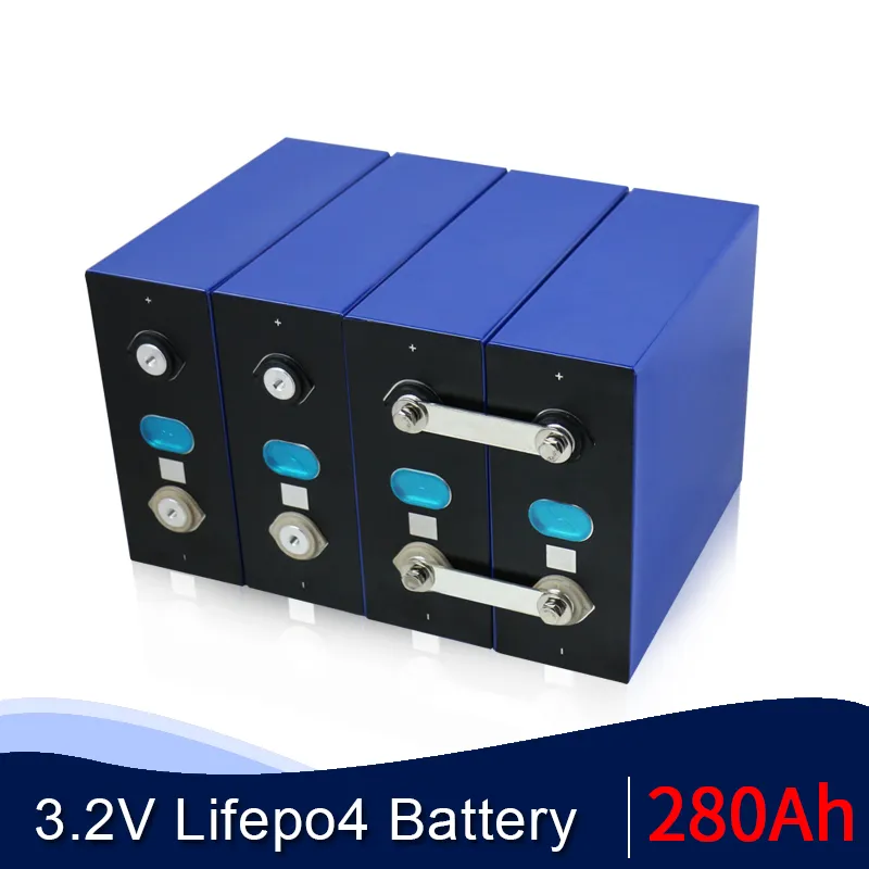 8PCS 3.2V 280Ah LiFePO4 Lithium Rechargeable Battery PACK for 12V 24V Solar System Camping RV Batteries Made 560AH