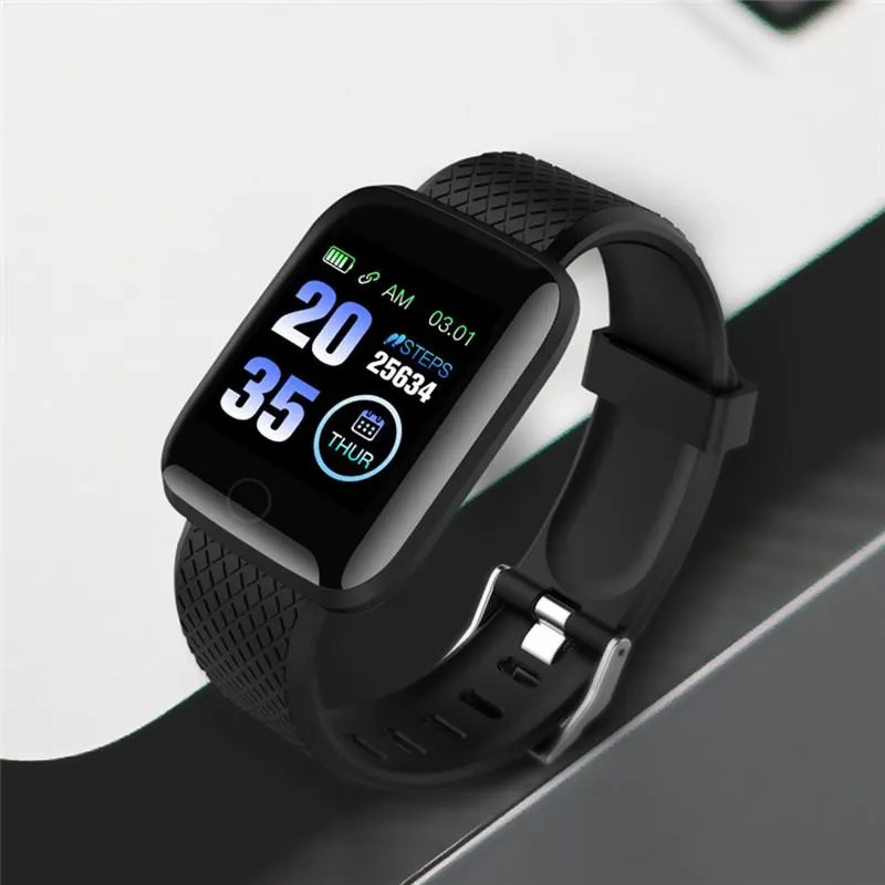 D13 Smart Watch ID116 Plus Hart Rate Riem Heren en Dames Fitness Sports Polsband Leven Waterdicht