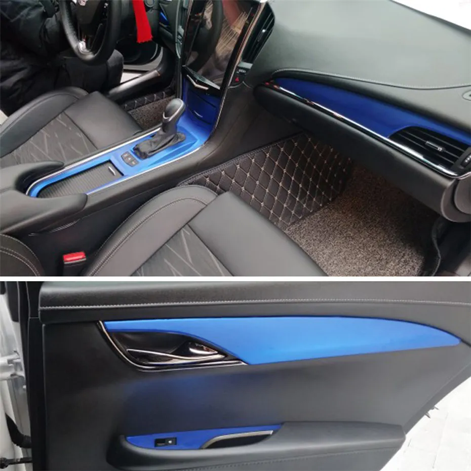 Cadillac ATS ATSL Kendinden yapışkanlı Araba Etiketler 3D 5D Karbon Elyaf Vinil Araç çıkartmaları ve Çıkartmaları Araç Şekillendirici Aksesuarları İçin