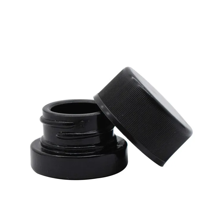 vasetti di vetro antiaderente bianco trasparente nero bottiglie da 5 ml contenitore dab da 9 ml con coperchio a resistenza per bambini vetro per concentrato di olio denso di cera