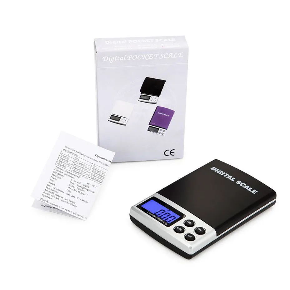 Tragbare Mini-Schmuckwaage, LCD-elektronische Taschen-Digital-Küchenwaage, Diamant-Wiege-Gramm-Gewichtswaage, 0,01 g/300 g/500 g/1 kg