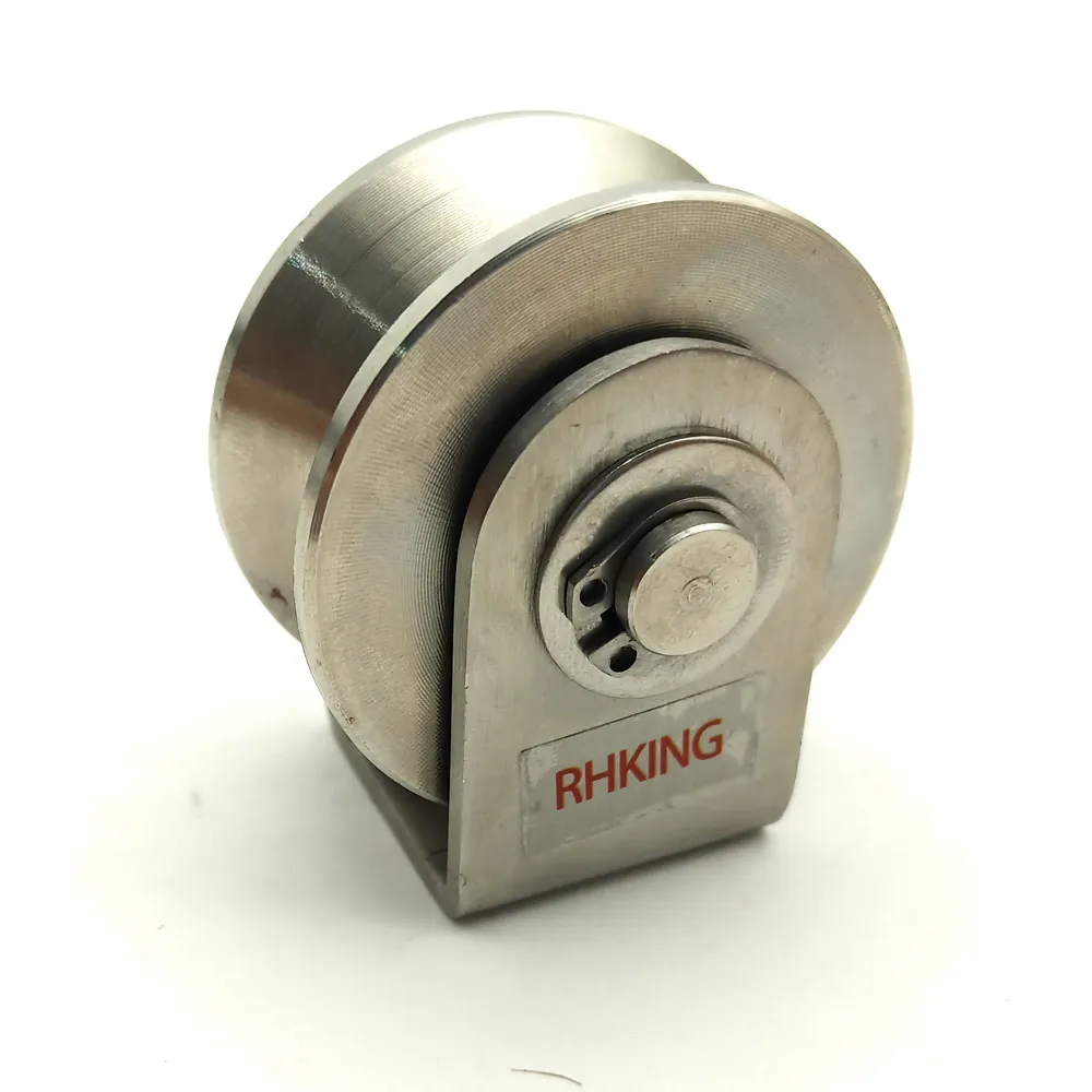 RHKING Pulley Block U 304 Stainless Steel Pulley Roller Duplex Bearing Silent Heavy Duty Grooved Wheel Loading 660lb/300 Kg