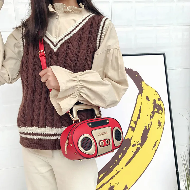 New Chic Bolsos De Hombro Pu Leather Rock Mujer Crossbody
