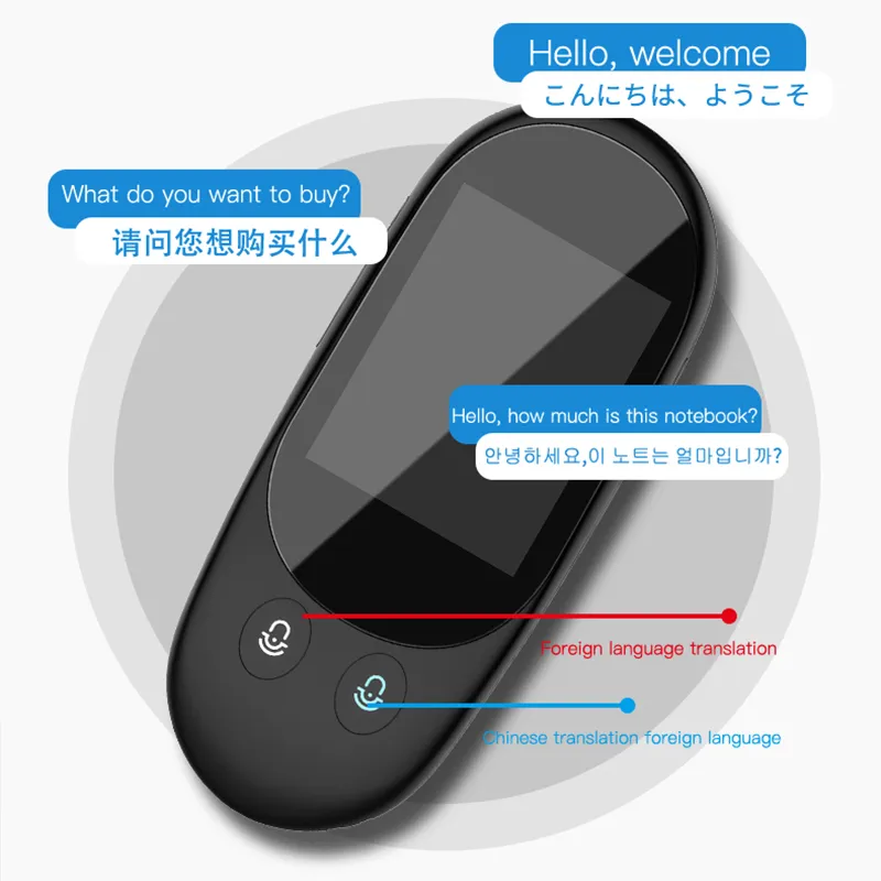 Freeshippingスマートインスタントボイス写真スキャン翻訳2.4インチタッチスクリーンWiFiサポートオフラインポータブル多言語翻訳