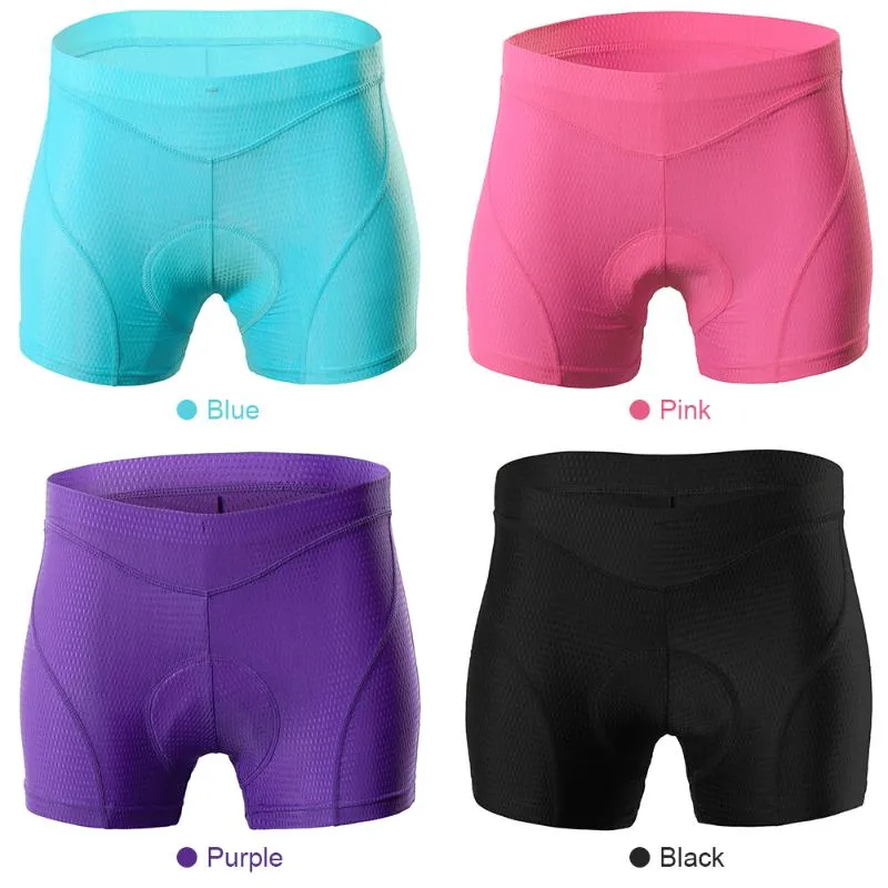 Pantaloncini da ciclismo Pantaloncini da mountain bike antiurto da donna Intimo confortevole Gel 3D imbottito Bicicletta Ciclismo Ciclismo