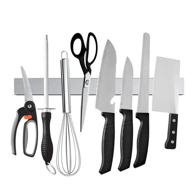 Professional Magnetic Knife Strip Stainless Steel Magnetic Knife Holder Rack Kitchen Knife Bar Tool 30 40 50 cm