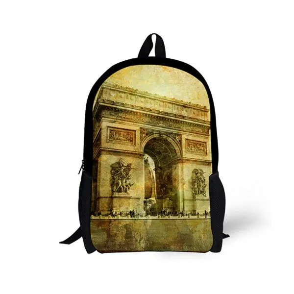 New-Historic Sites Schoolbag for Teenagers Young Girls Preschool Shoulder Bag for pupil