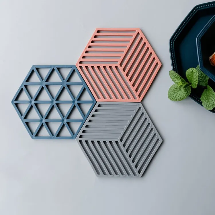 6 cores Creative Silicone Coasters NonsLip Wearproof Copo Durável Mat Bebida Bebida Placemat Talheres Coasters