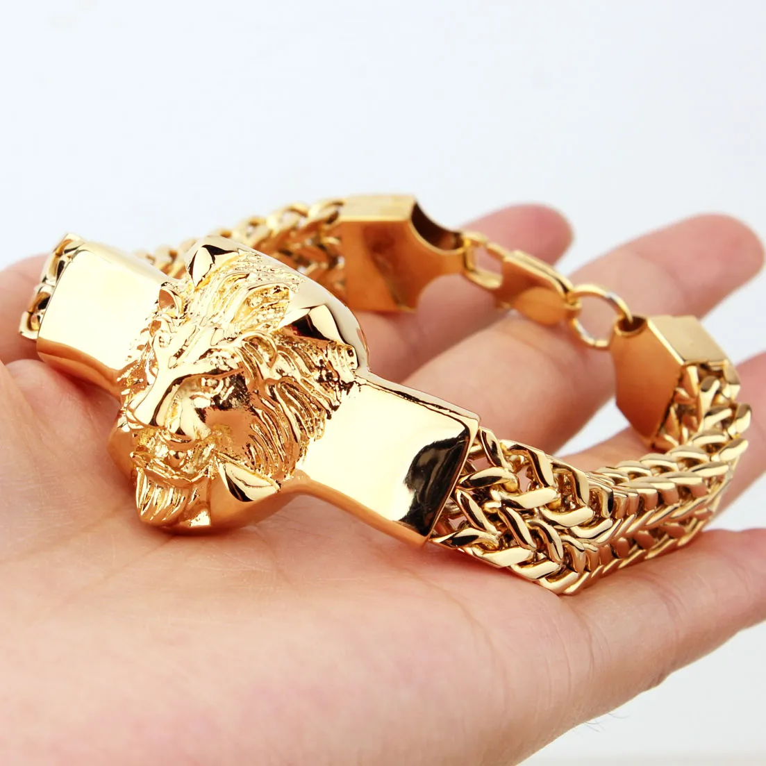 1 GRAM GOLD LION BRACELET FOR MEN DESIGN A-233 – Radhe Imitation-vachngandaiphat.com.vn