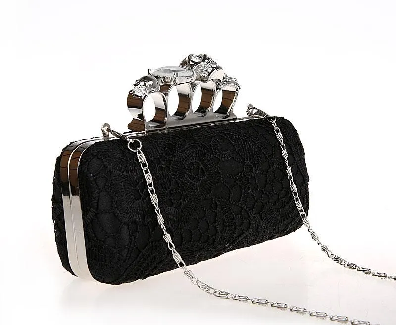 New-Ladies Evening Bag for Party Day Clutches Knuckle Boxed Crystal Clutch Cvening Bag for Weddings HQB1716