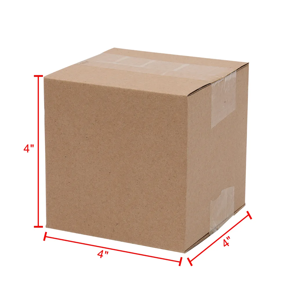 WACO Small Mailing Paper Golfdozen, 4x4x4 "Papier, kartonnen cadeau Kraft, verpakking en bewegen, (Pack of 100)