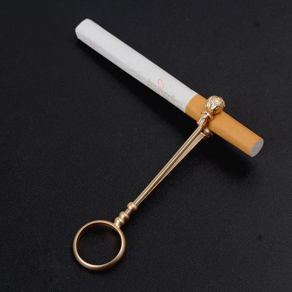 Vintage Get Metal Finger Clip Cigarette Holder Ring For Women And