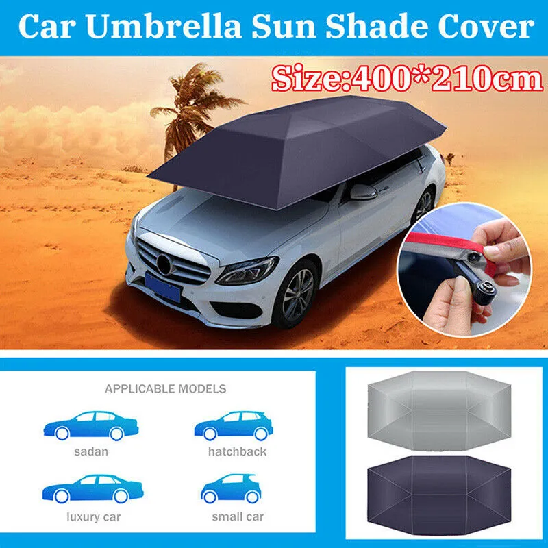 Faltbare Wasserdichte Auto Regenschirm Sonnenschutz Abdeckung Auto  Protection Regenschirm Oxford Cloth UV Beständig Auto Zelt Dachzubehör Von  109,19 €