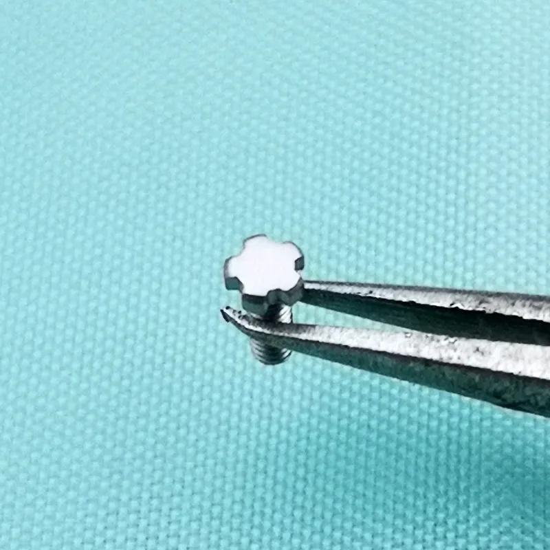 12 PCS 5 Пять звезд Серебро Матовый нержавеющая сталь Винт 5.0mm Длина Для RM RM 50-03 / 01 RM-11 RM011 Watch Case