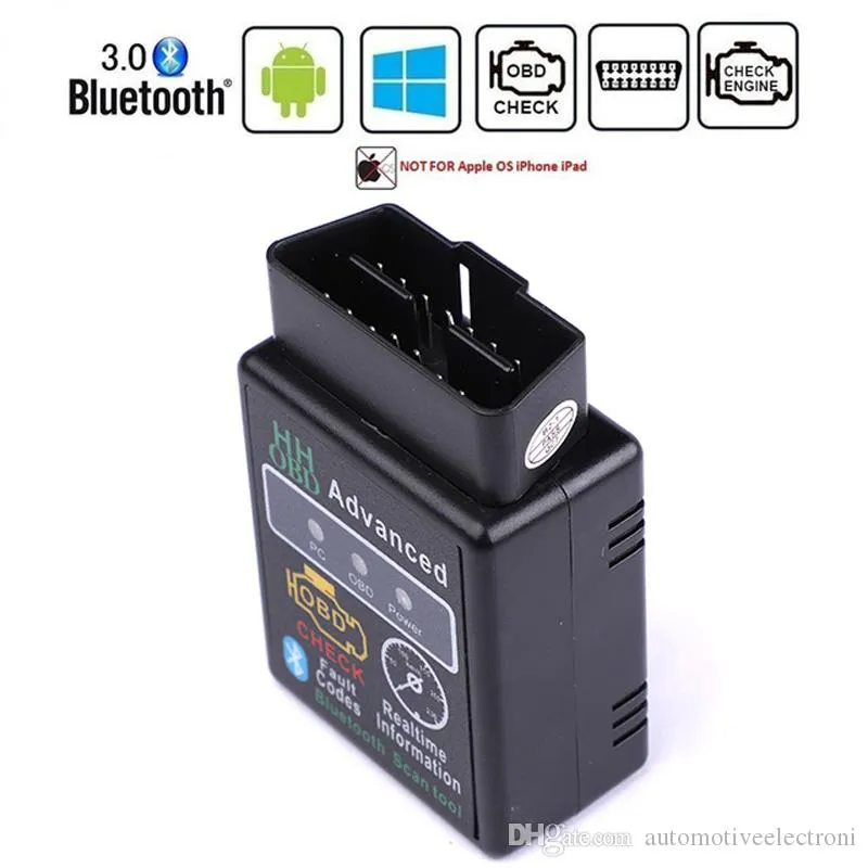 ELM327 Bluetooth OBD2 OBDII CANバスチェックエンジンカーの自動診断スキャナーツールインターフェイスアダプタのためのAndroid PC用