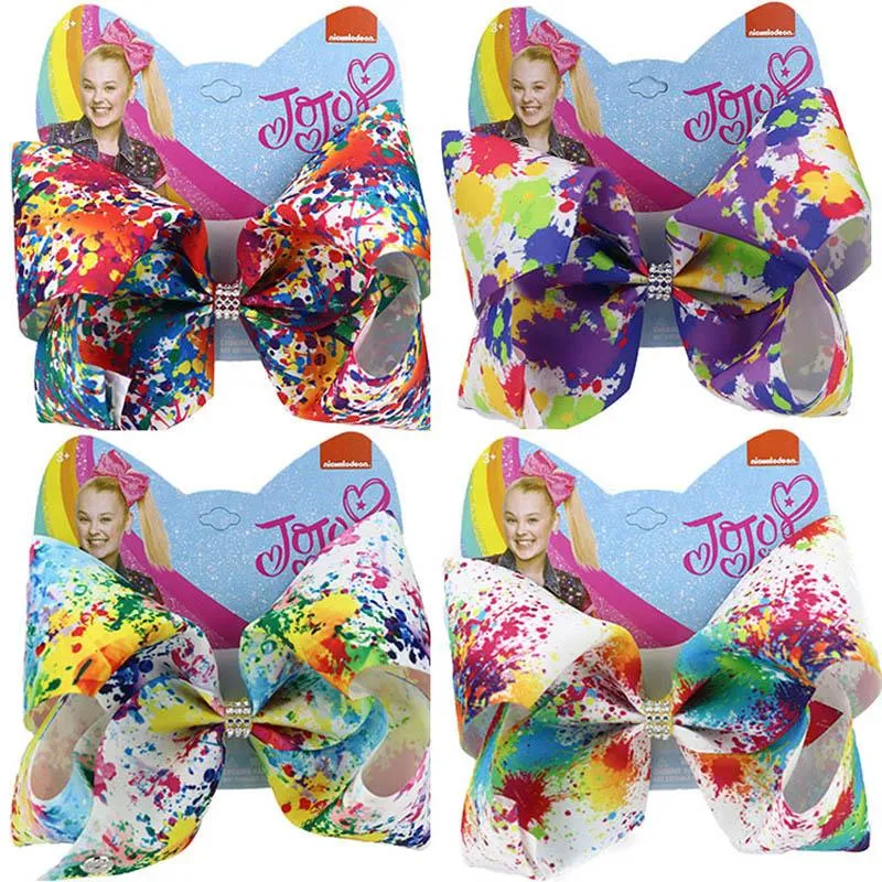 INS 8inch jojo siwa girls hair clips jojo siwa bows kids barrettes bowknot girls BB clips designer baby girl hair accessories