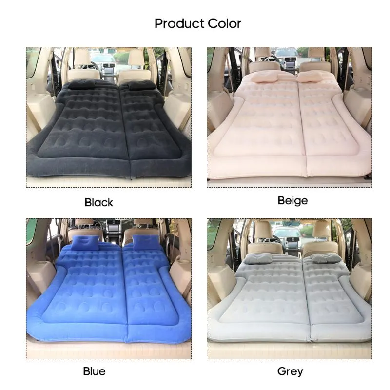 Andra interiörstillbehör Bil Uppblåsbar säng luftmadrass Universal SUV Travel Sleeping Pad Outdoor Camping Mat 20212868