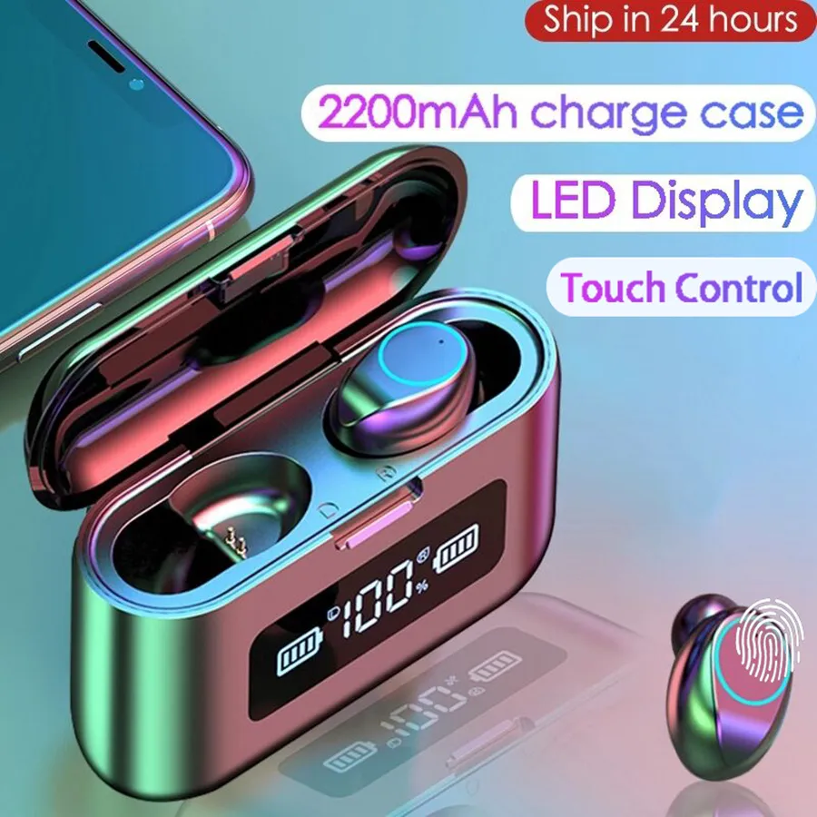 Super Mini beweglichen TWS F9 Bluetooth-Kopfhörer I11 Mini Echter drahtloser Ohrhörer-Headset für iPhone XS Max Xiaomi mit Magnetic Charging Box