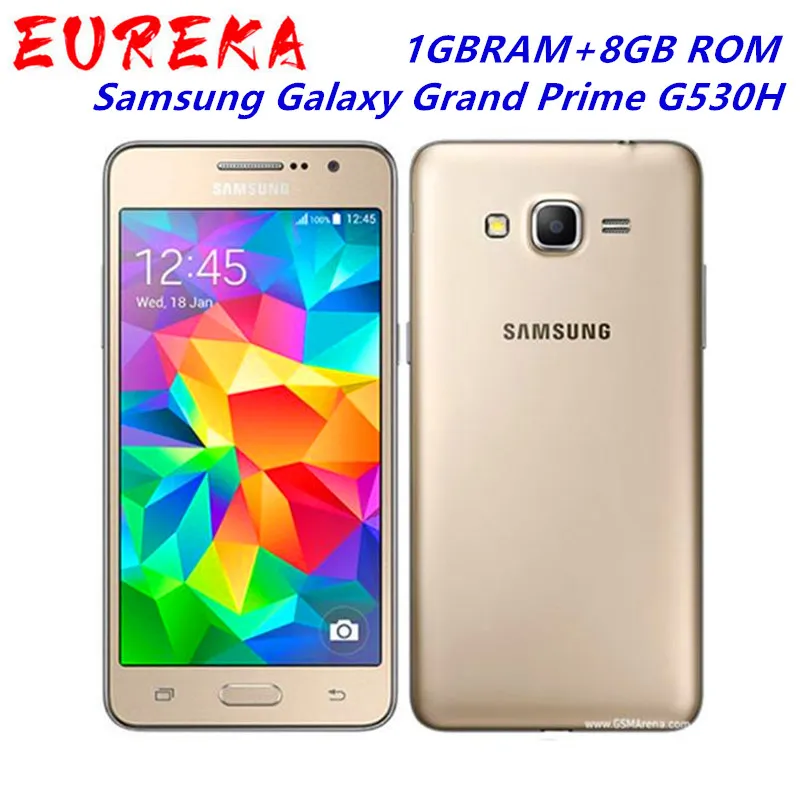 Oryginalny odblokowany Samsung Galaxy Grand Prime G530H 5.0inch Quad Core 1GBram + 8 GB ROM Dual SIM Android Odnowiony