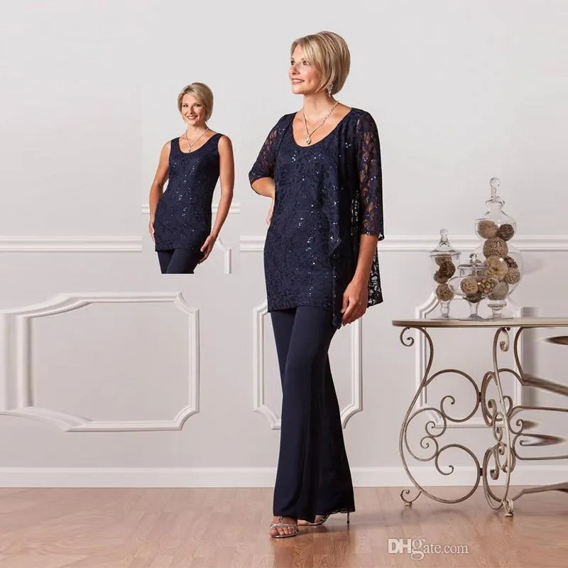 2020 Formal Pant Suits For Mothers Bride Custom Plus Size Mother