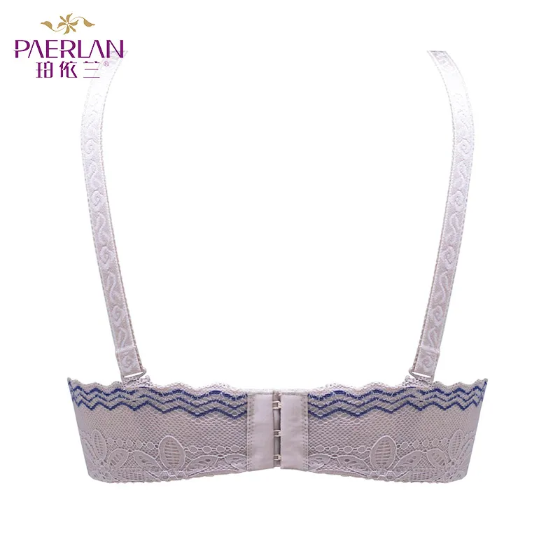 PAERLAN Push Up Seamless Sexy Lace Bra Small Breast 1/2 Half Cup Wire Free  On Wedding Dress Underwear