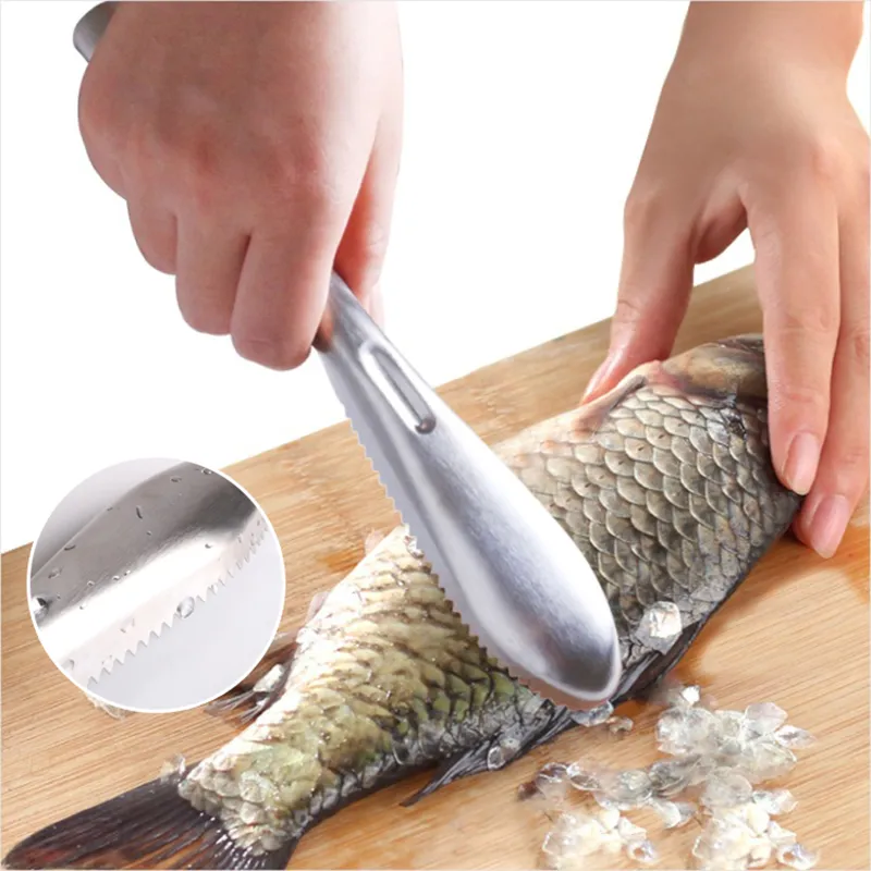 Stainless Steel Cleaning Fish Knife Fish Skin Brush Clean Remover Peeler  Scraper Kitchen Gadget Seafood Cleaning Tools From 0,94 €