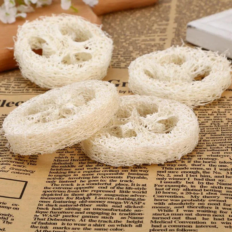 Naturalne Loofah Loofah Plasterki Handmade DIY Loofah Mydło Narzędzia Cleaner Sponge Scrubber Moto Holder LX2902