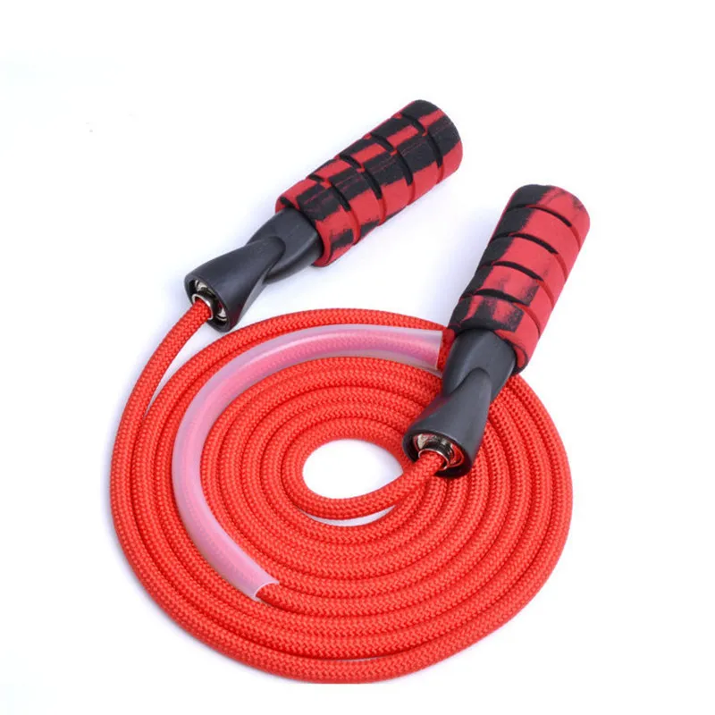 100pcs Plastic Skipping Rope Jumping Rope Double Bearing Bold Ropes Adult Fitness Weight-bearing Jump Rope Adjustable Handle Cotton String