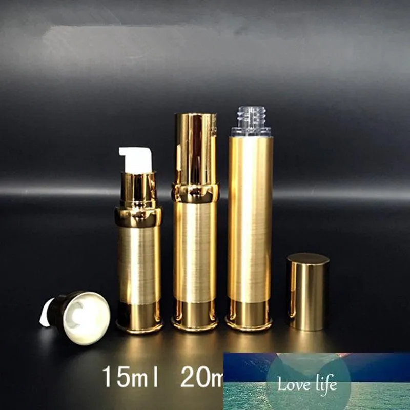 15ml 20ml 30ml 골드 실버 리필 할 수있는 병 화장품 포장 Airless 펌프 병 플라스틱 메이크업 컨테이너