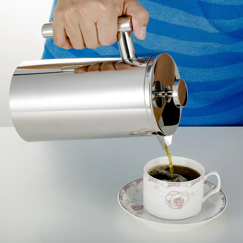 süzgeç Filtre GGA3697-8 350/800 / 1000ml Cezveler Fransız Basın Kahve Makinesi Çift duvarlı Paslanmaz Çelik Cafetiere Kahve Makinesi Pot