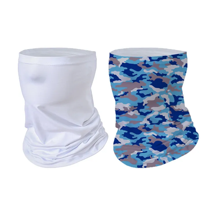 Branco Sublimation Bandanas Poliéster Transferência de Calor Printing véu Sports equitação máscara facial Tubo garganta da face lenços mágica Bib Headband