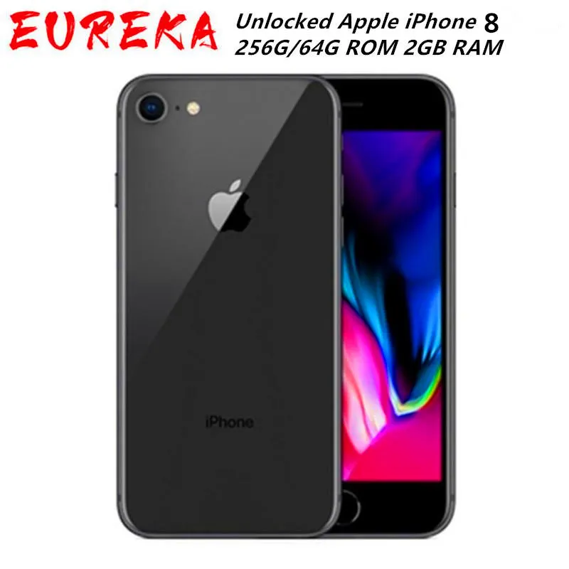 الهواتف المحمولة الأصلية المجددة iPhone 8 LTE 256G / 64G ROM 2GB RAM Hexa Core 12.0MP