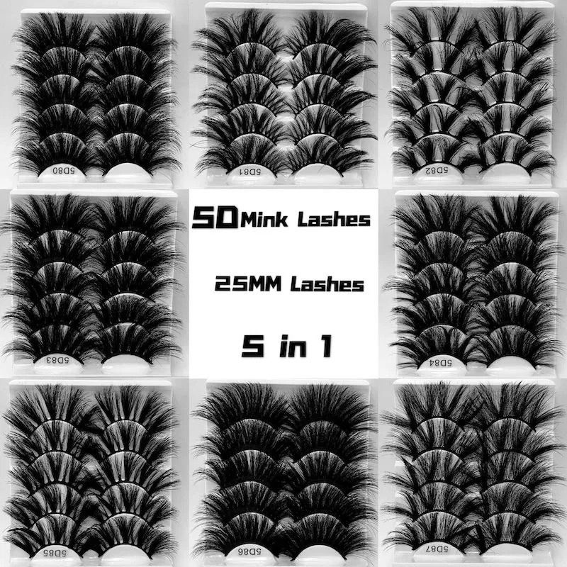 5 par 25mm 3D włosy z norek sztuczne rzęsy delikatne puszyste naturalne długie rzęsy narzędzia do makijażu pełne miękkie narzędzia do przedłużania rzęs