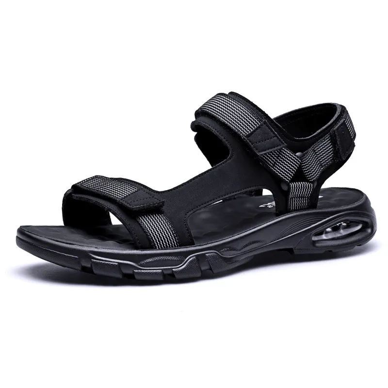 Nuove scarpe estive sandali da spiaggia da uomo sandali da uomo Casual morbidi piatti 2020 vacanze estive nere suola spessa maschile A2229