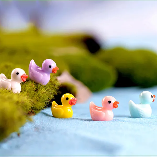 Mini Duck Hard Resin Little Ducks for Crafts Handmade School Project Miniature Garden Decoration 122431