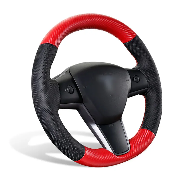 Acheter Housse de volant de voiture en cuir PU antidérapant, 9 couleurs,  pour Tesla Model Y 2022 2023