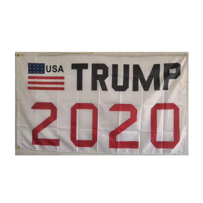 Wit 3x5FT Trump vlaggen VS 2020 vlag, nationale 100% polyester enkele kant afdrukken 100D, gratis verzending