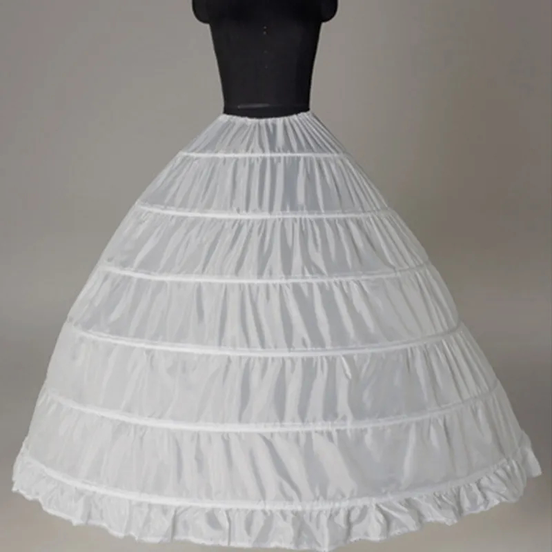 6 lager netto petticoat boll kappa bröllopsklänning sjöjungfru en linje crinoline prom afton dress petticoats brud bröllop tillbehör