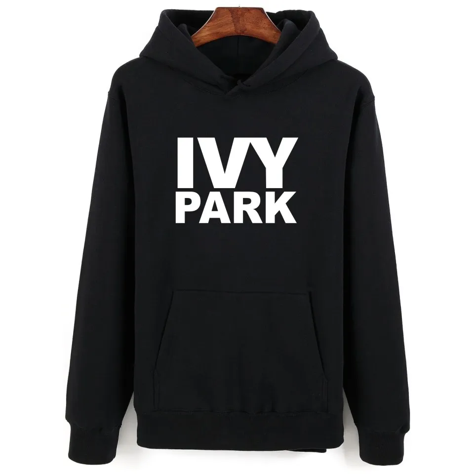 Beyoncé IVY Park Moda Tema Inverno Uomo Felpe Set Lettere manica Felpa Lady Felpe con cappuccio Nero Abbigliamento casual MX200812 D5ZU