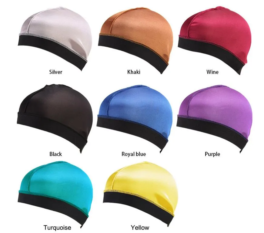 Elastiska band silkeslen våg kepsar för män Nya Mens Womens Silk Wig Cap för 360 540 och 720 vågor