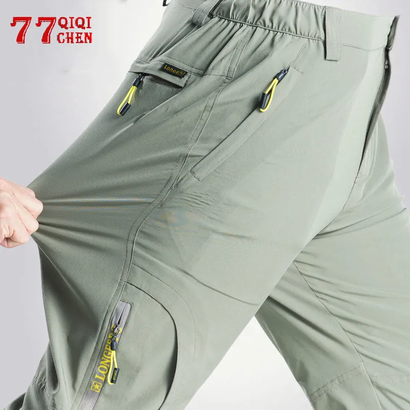 Pantalons de randonnée extensibles pour hommes Pantalons d'été à séchage rapide pour hommes Joggers en plein air Pantalons Cago Pantalons de voyage / pêche / trekking Pantalones 200925